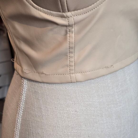 Iris Cream Bustier Crop Tank Top Sz. Small - Picture 2 of 5